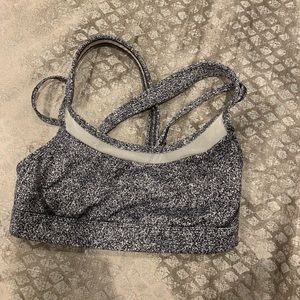 Lululemon grey mesh strappy back sports bra-4